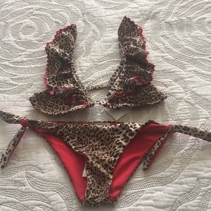 Leopard Print Bikini Set by Monnalisa.